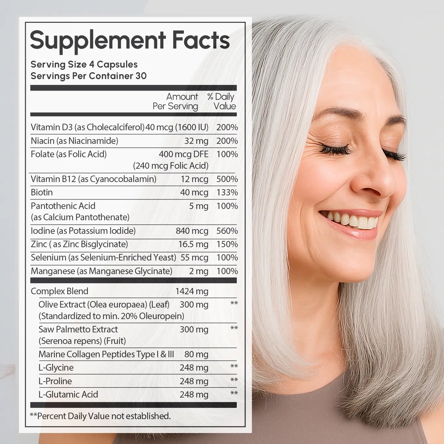 Biotin & Collagen Hair Growth Complex | Thicker, Stronger, Healthier Hair Support