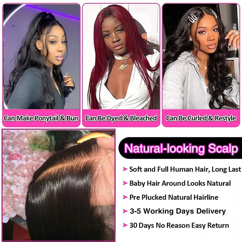 Straight Lace Front Wigs Human Hair