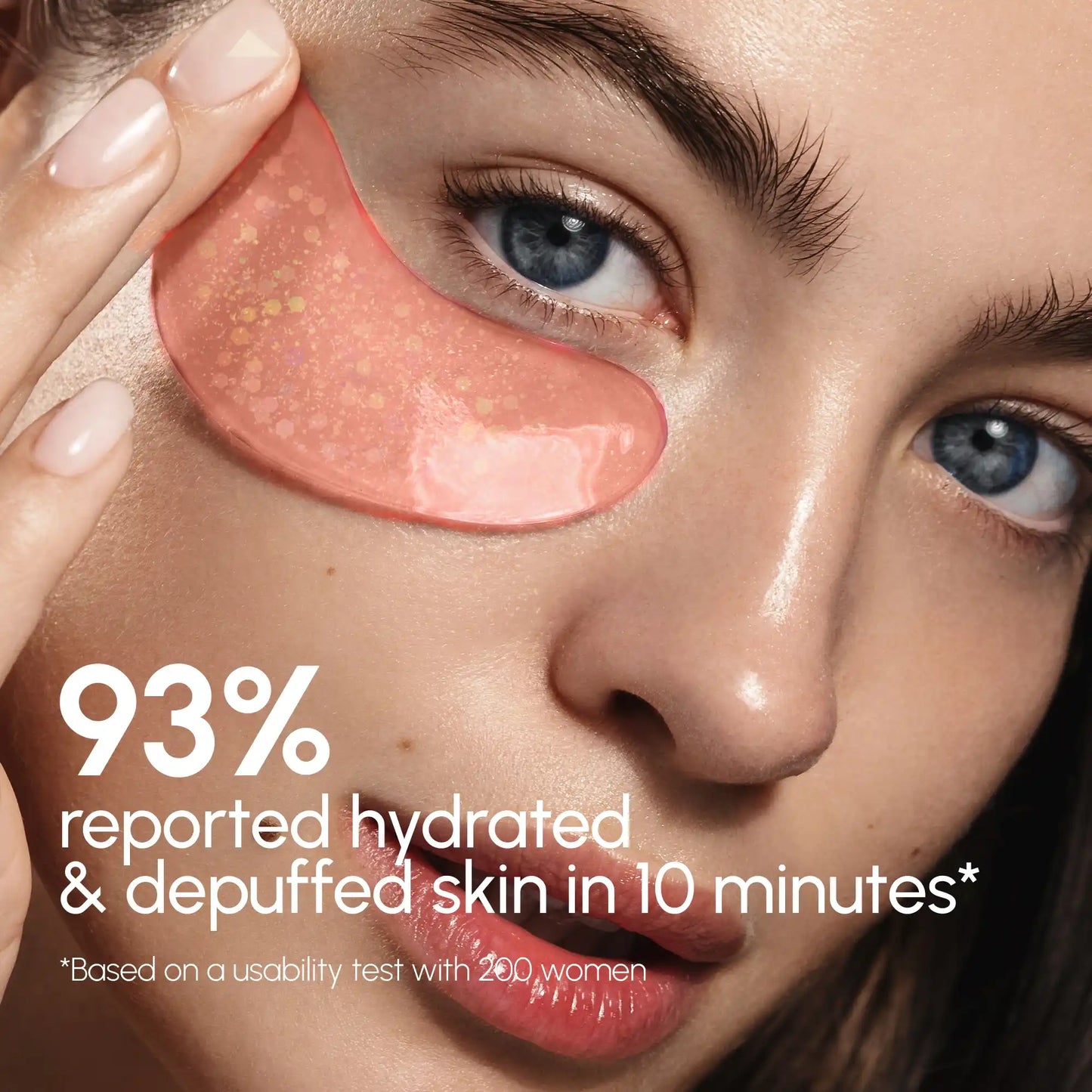 MAREE Pink Eye Gels - Marine Collagen Under Eye Patches for Puffy Eyes and Dark Circles