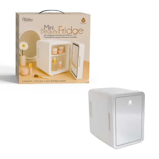 Pursonic Mini Beauty Fridge with LED Mirror Door – Skincare Cooler Organizer