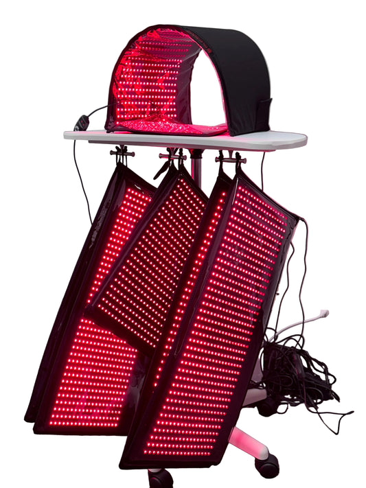 Full Body Red Light Therapy System – LED Light Therapy Device with Pads & Face Dome
