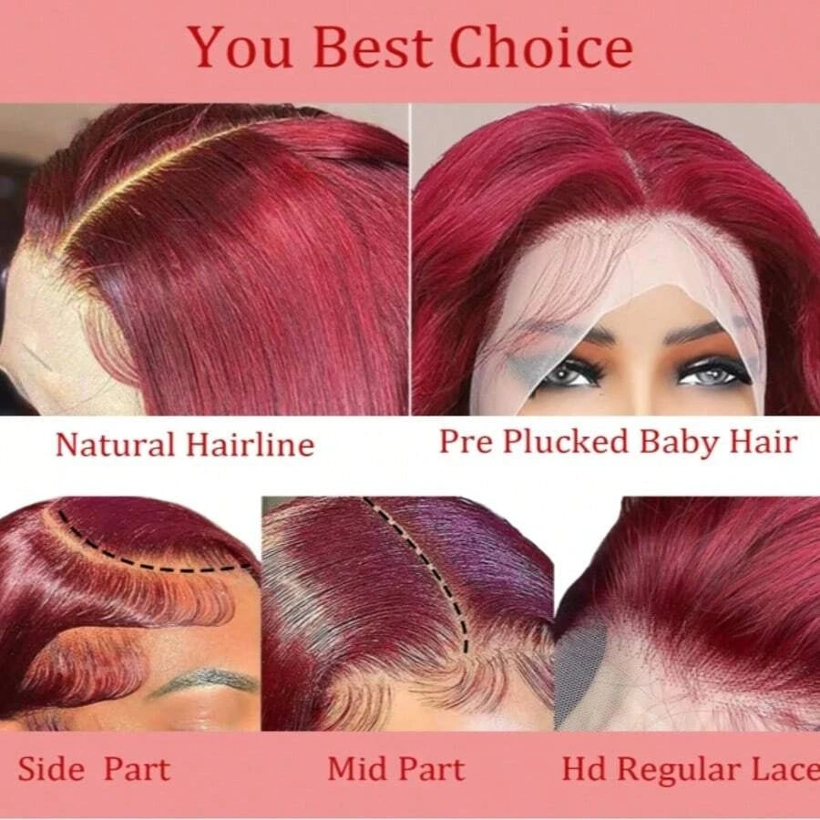 Burgundy Lace Front Wigs