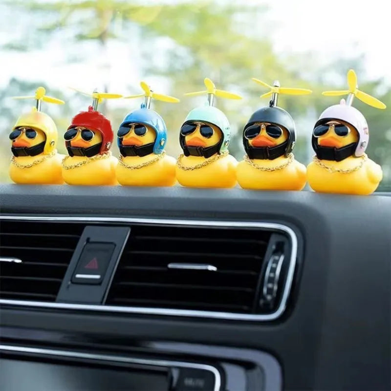 Car Cute Duck with Helmet
