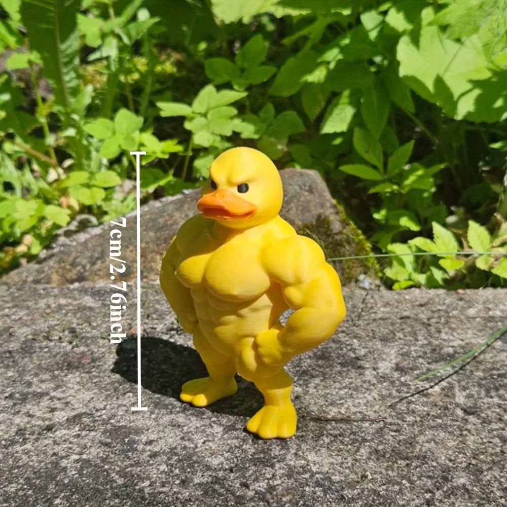 3D Muscle Duck Statue