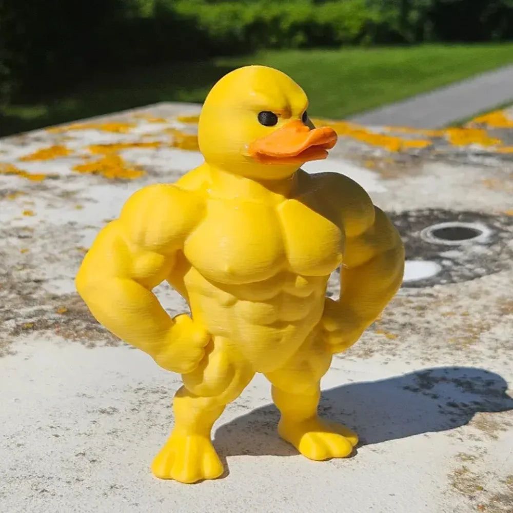 3D Muscle Duck Statue