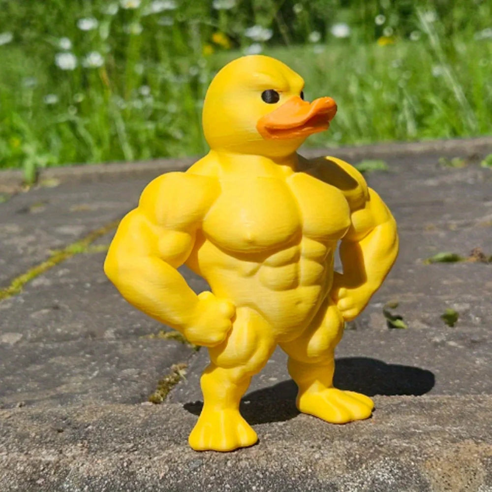 3D Muscle Duck Statue
