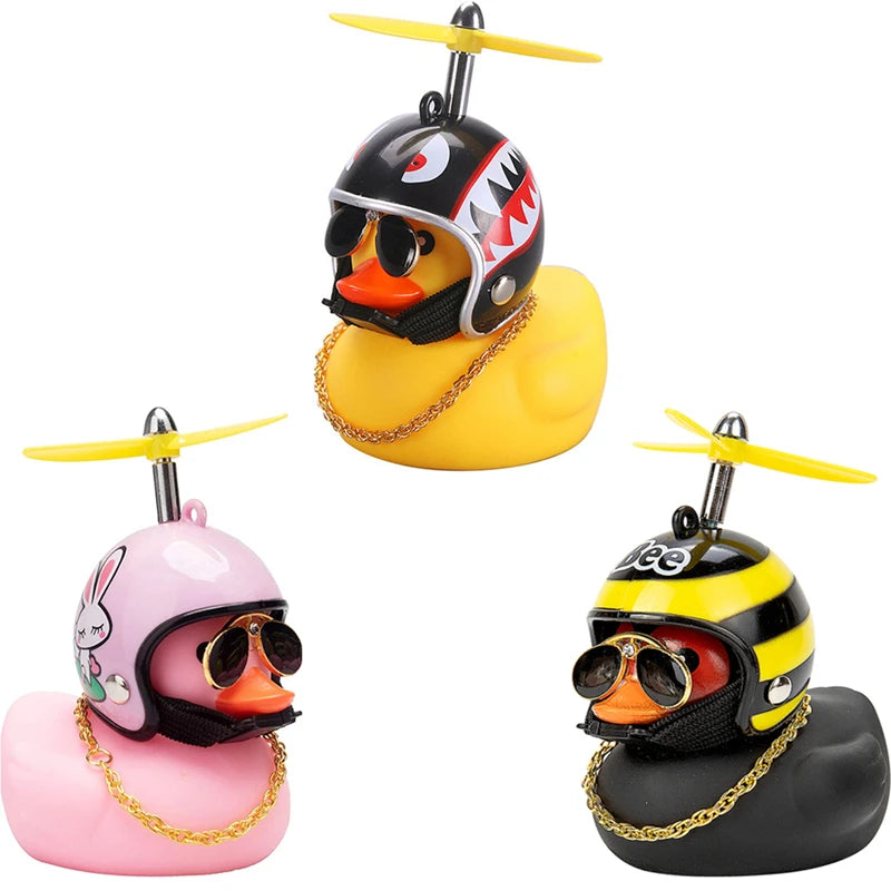 Car Cute Duck with Helmet