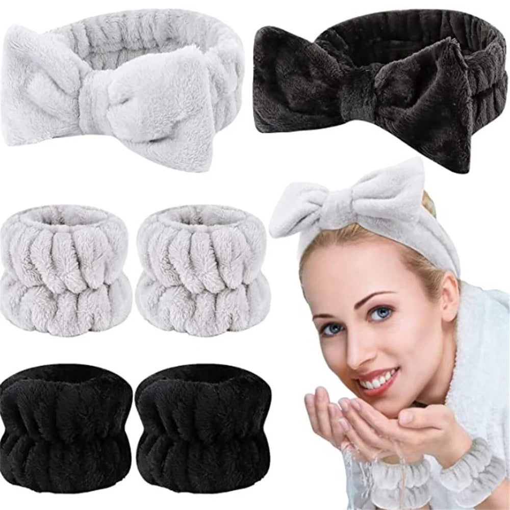 3 Pcs Spa Hair and Wrist Bands