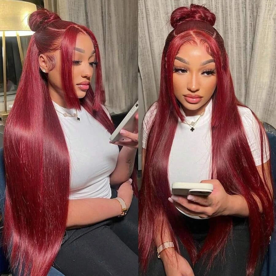 Burgundy Lace Front Wigs