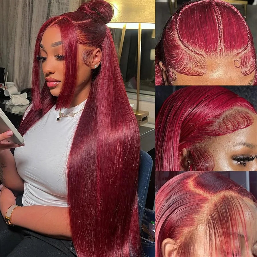 Burgundy Lace Front Wigs