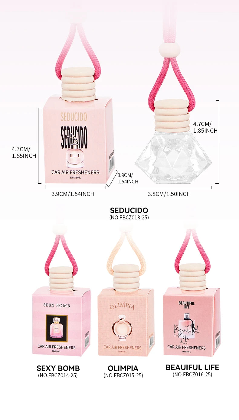 Pink car fragrance