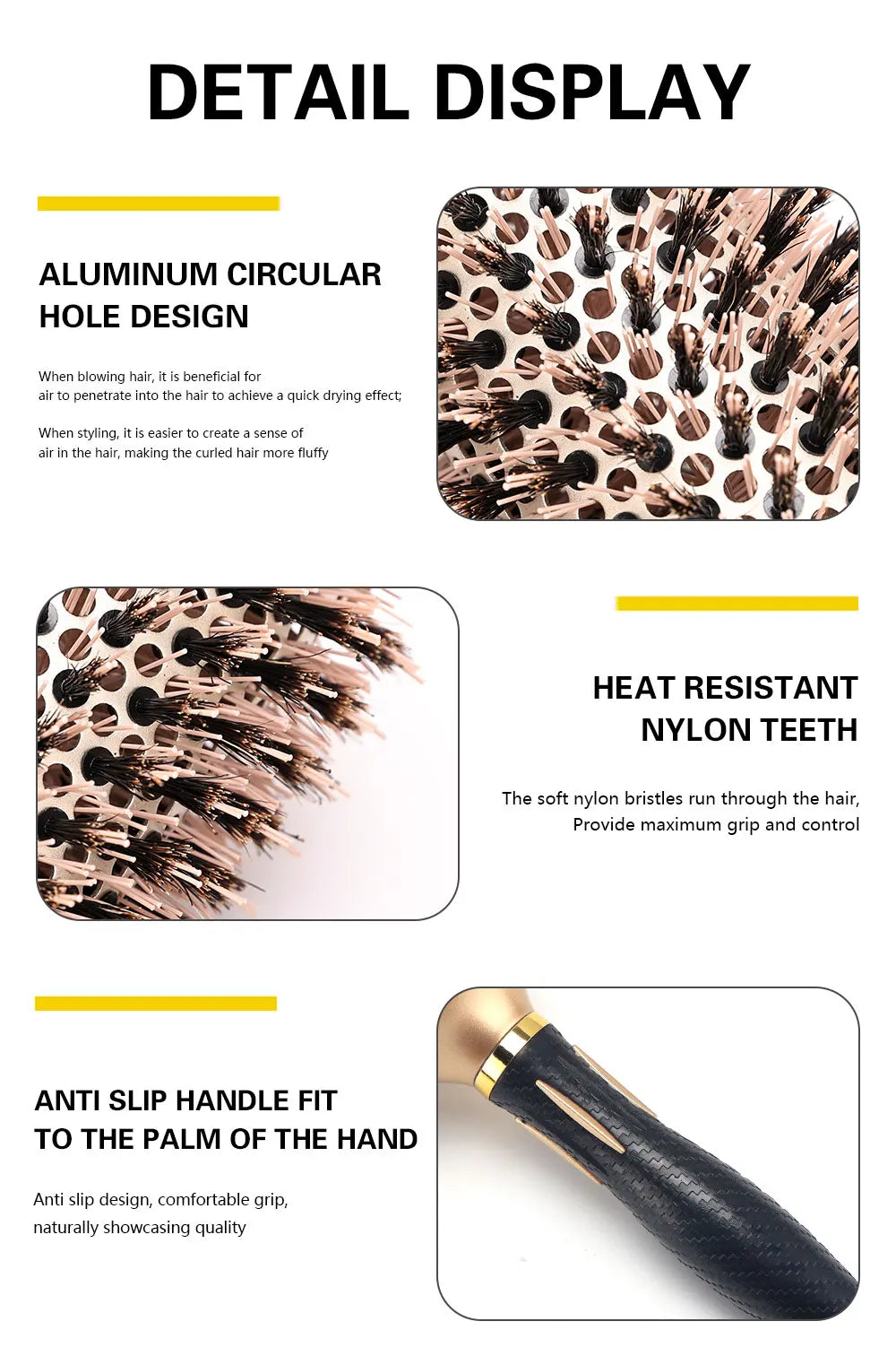 New Handle Round Rolling Brush