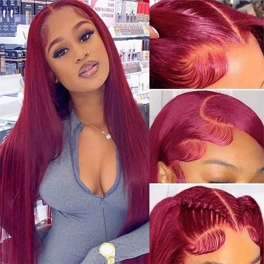 Burgundy Lace Front Wigs