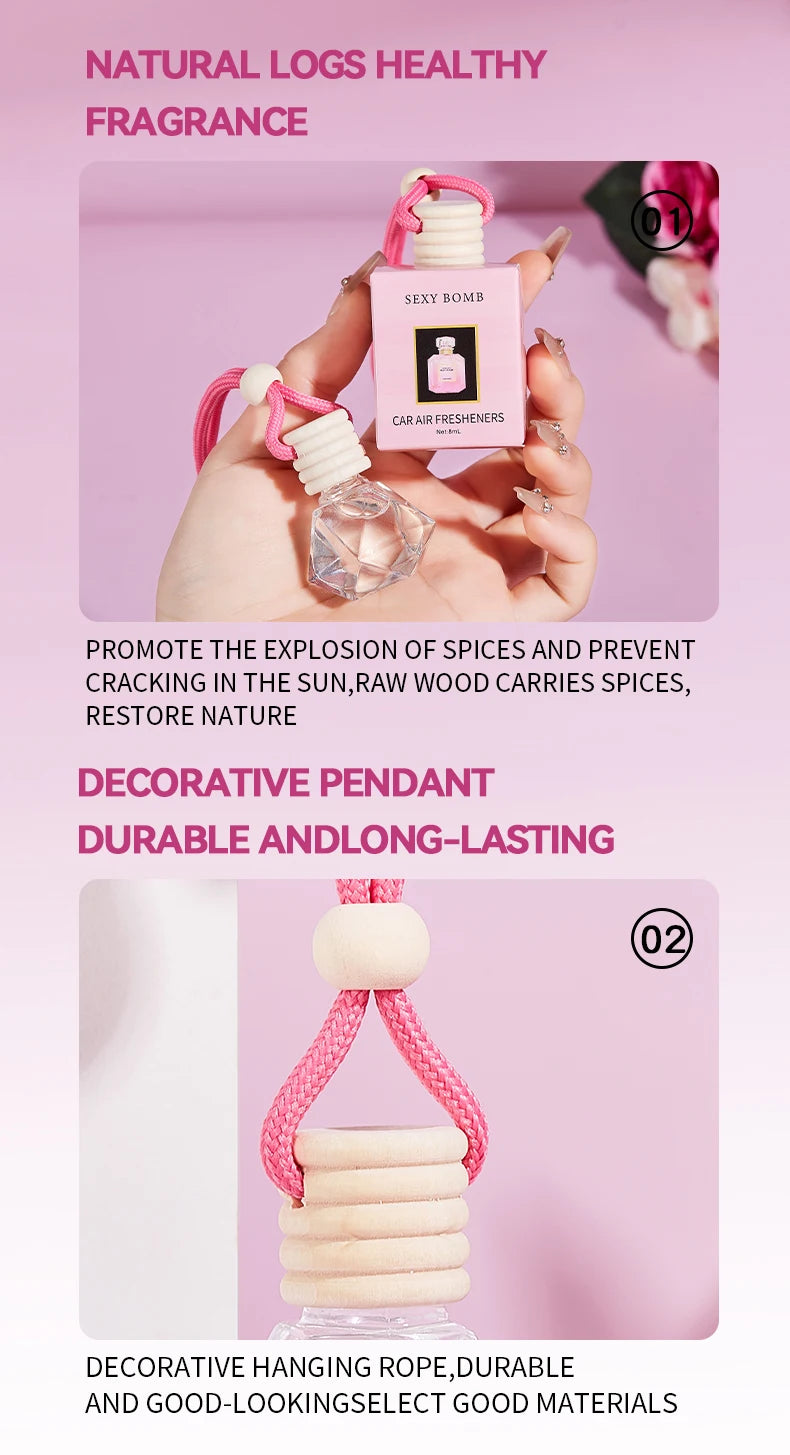 Pink car fragrance