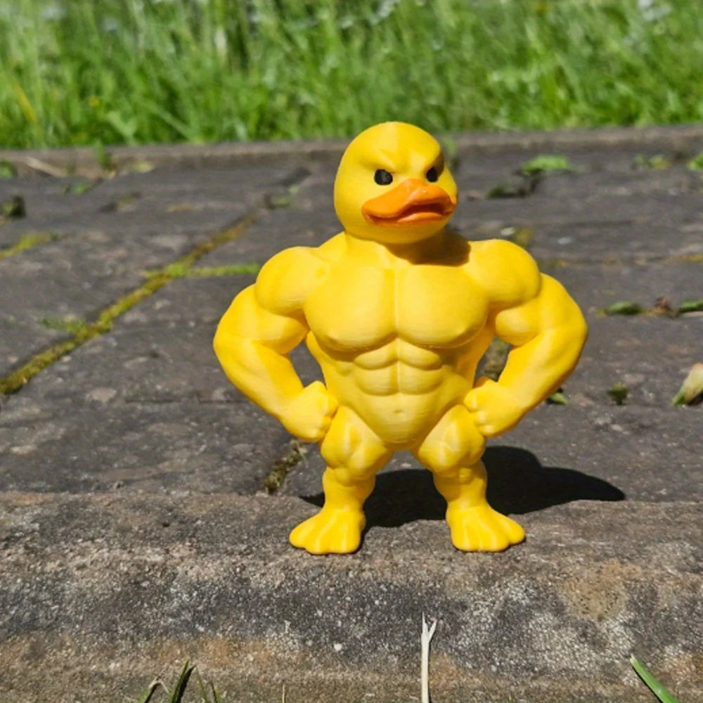 3D Muscle Duck Statue