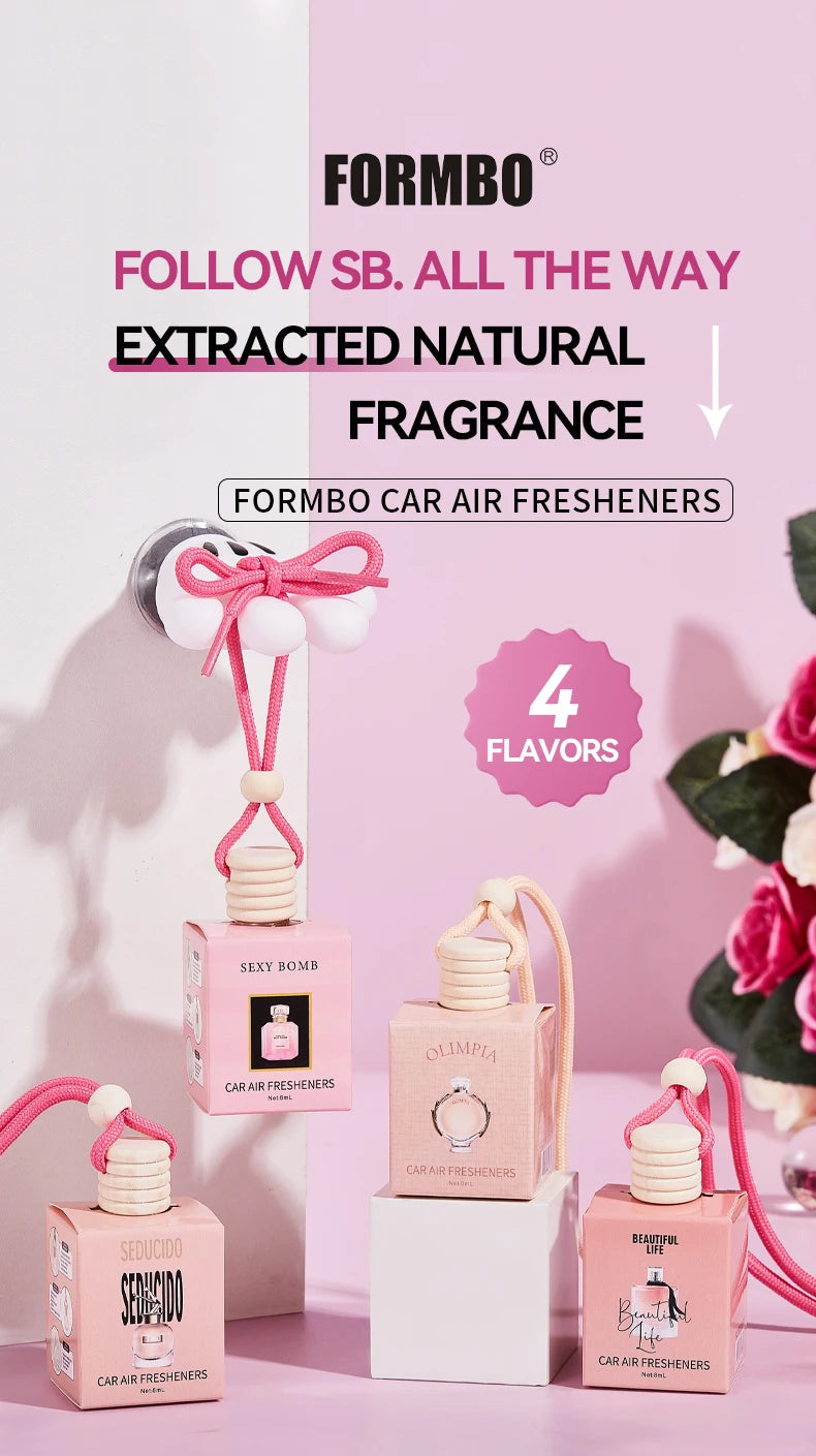 Pink car fragrance