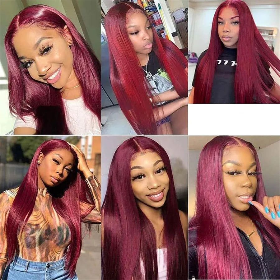Burgundy Lace Front Wigs