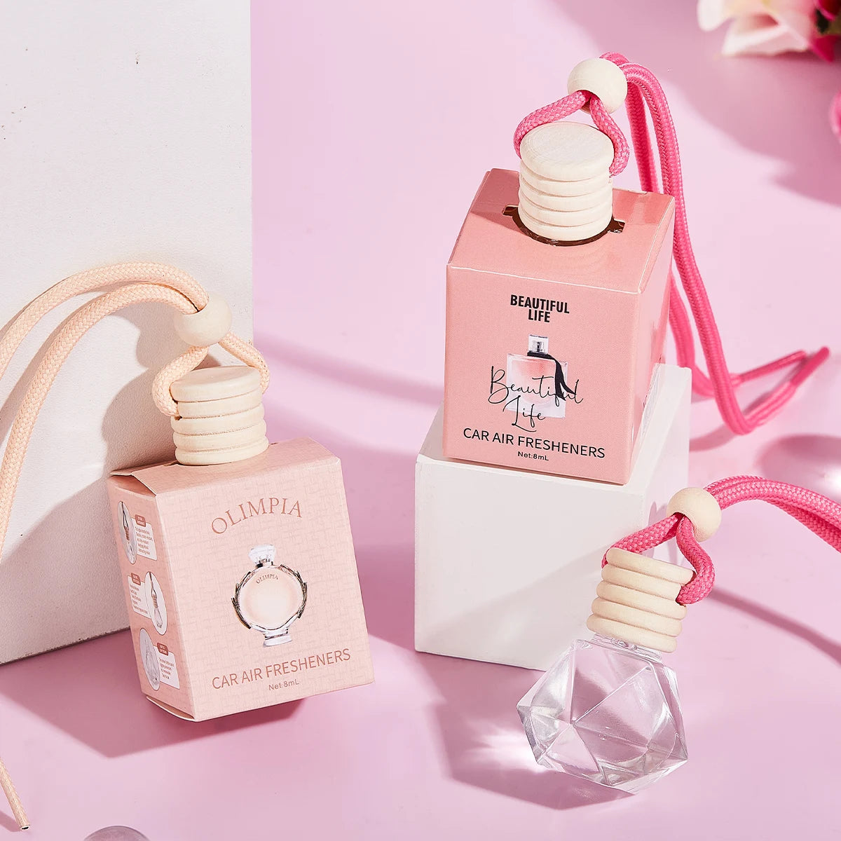 Pink car fragrance