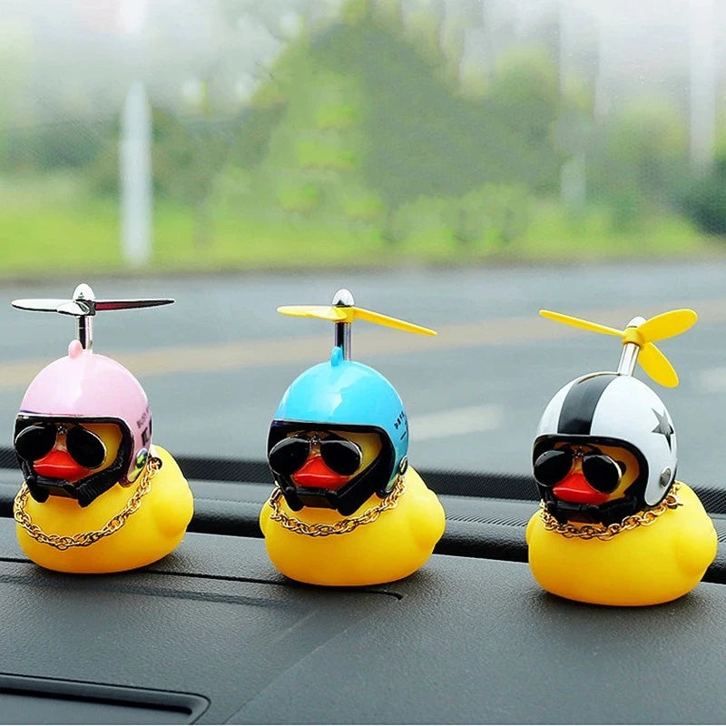 Car Cute Duck with Helmet