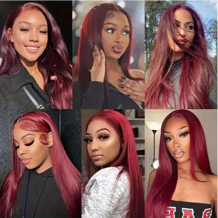 Burgundy Lace Front Wigs