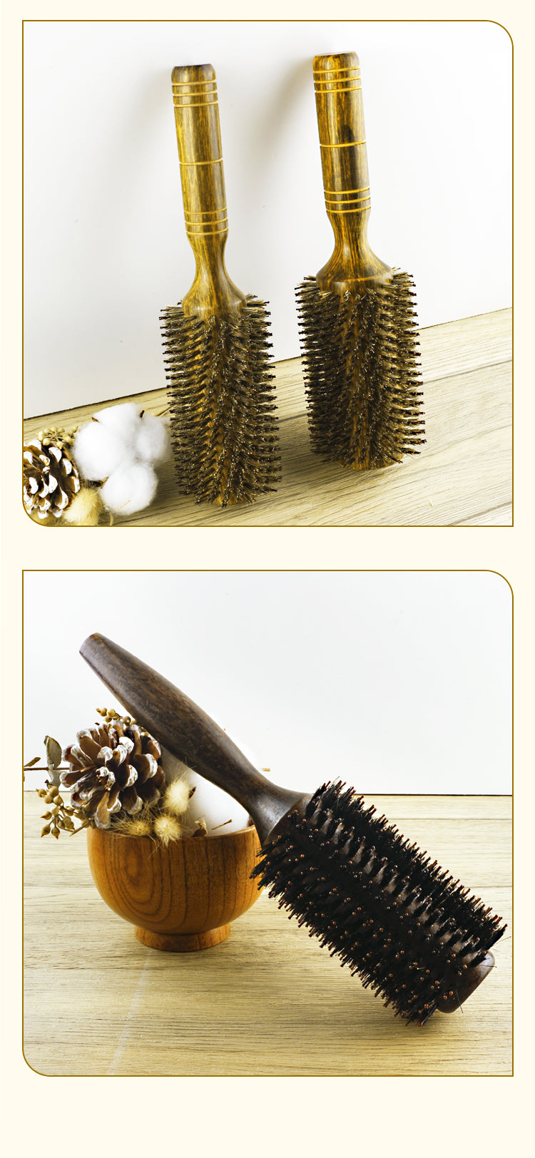 Professional Boar Bristle Round Hair Brush