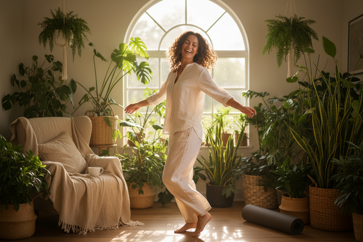 a lady taking care of herself living life to its fullest