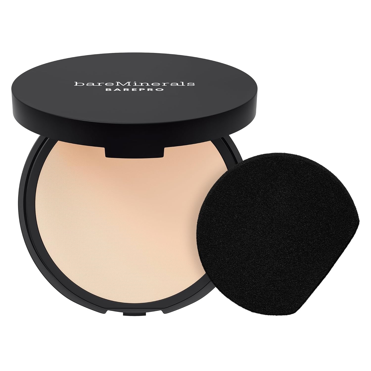 Barepro Skin-Perfecting Powder Foundation, Matte Pressed Powder Foundation Full Coverage with Plant-Based Squalene, Talc-Fee Pressed Powder Compact, Oil Control, Vegan