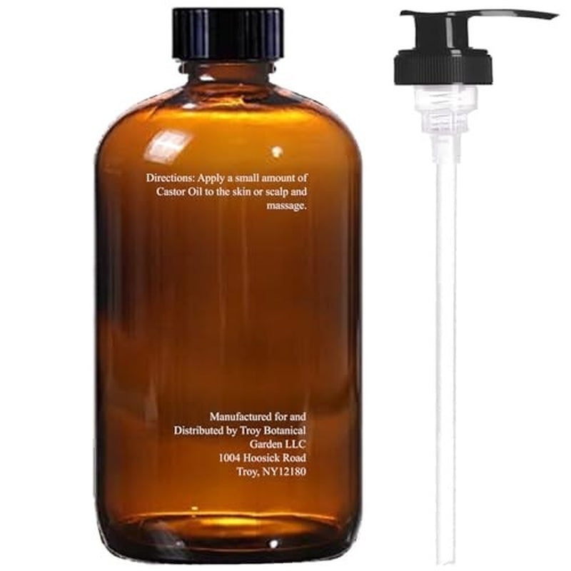 Coldpressed Organic Castor Oil in Glass Bottle 16 Fl Oz 100% Pure and Natur