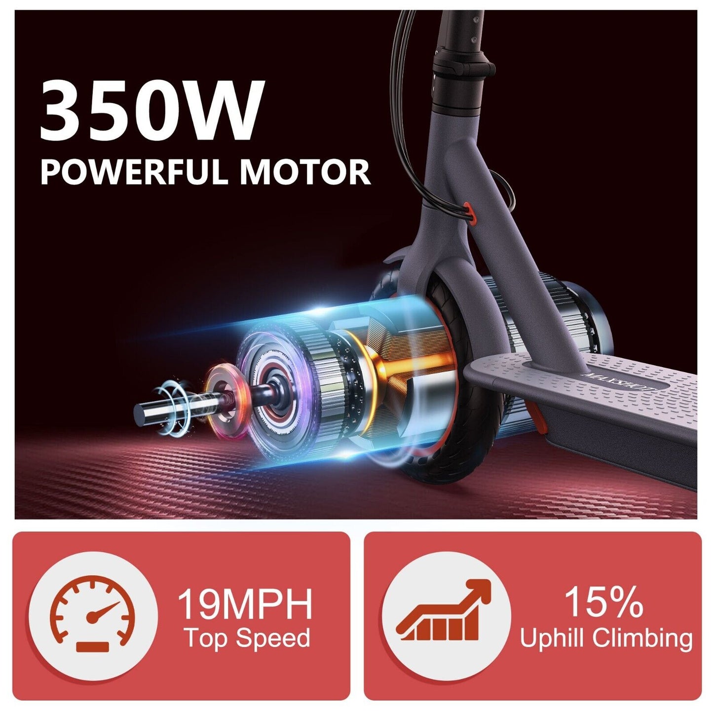 LADPED LP80 ADULT ELECTRIC SCOOTER 350W Motor LONG RANGE 30KM 31KM/H E-SCOOTER