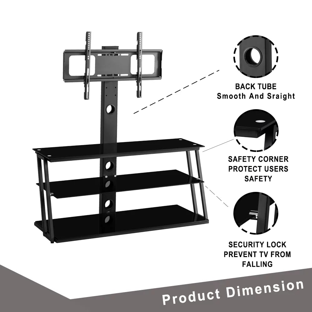 Swivel Floor TV Stand, Bedroom TV Stand with Mount for 32 to 65" TV