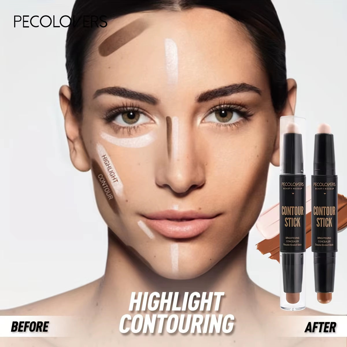 Face Concealer Contouring for Face Bronzer Beauty Contour Makeup Base Foundation Cream for Women'S Cosmetics New