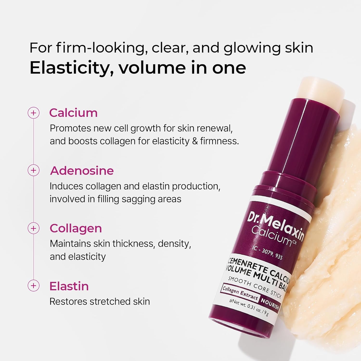 Cemenrete Calcium Multi Balm 9G Korean Skin Care All in One Stick Collagen Face Eye Treatment Balm