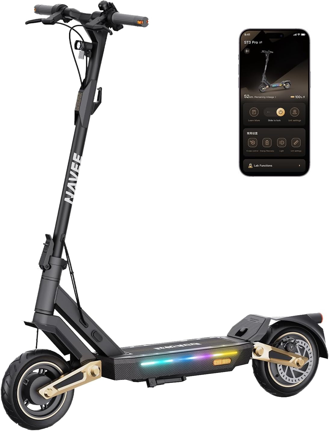 GT3 Series Electric Scooter Adults, E Scooter, Fast 20 Mph, 700W 500W Motor with Suspension, Long Range 30 Miles, 10" Tires All Terrain, Foldable for Commuter Men Adult Teens Students Heavy Duty
