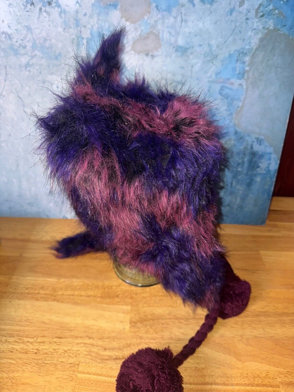 Wild Winter CAT Fur Hat with Ear Flaps and Ears with Tail