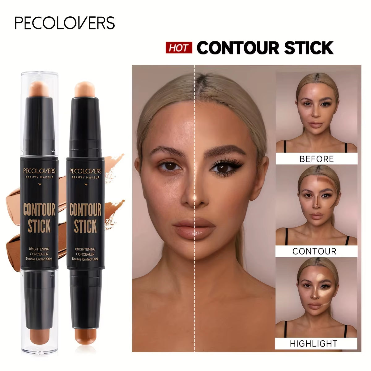 Face Concealer Contouring for Face Bronzer Beauty Contour Makeup Base Foundation Cream for Women'S Cosmetics New