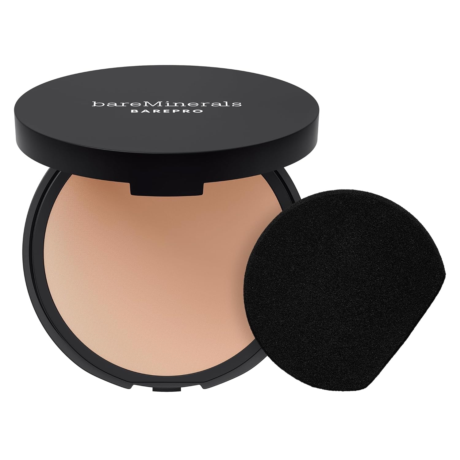 Barepro Skin-Perfecting Powder Foundation, Matte Pressed Powder Foundation Full Coverage with Plant-Based Squalene, Talc-Fee Pressed Powder Compact, Oil Control, Vegan