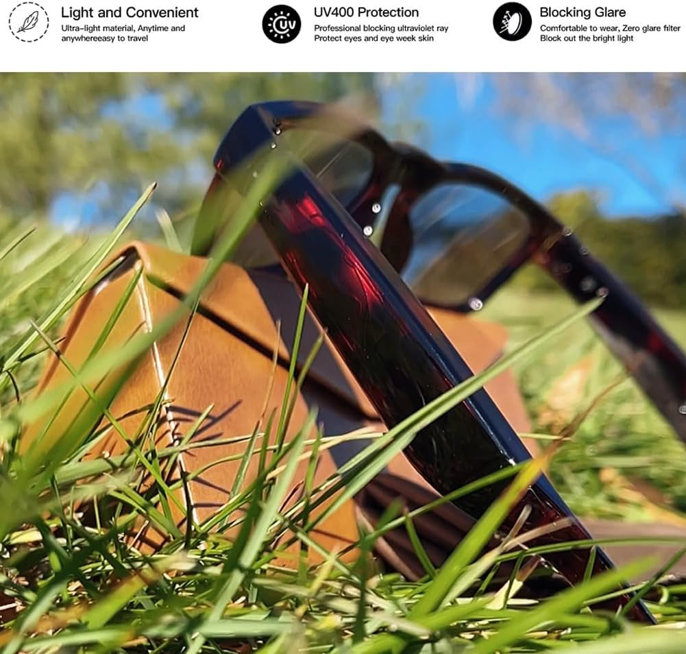 Oho Smart Glasses,Polarized Sunglasses with Bluetooth Speaker,Athletic/Outdoor UV Protection and Voice Control,Unisex(Grey Lens)