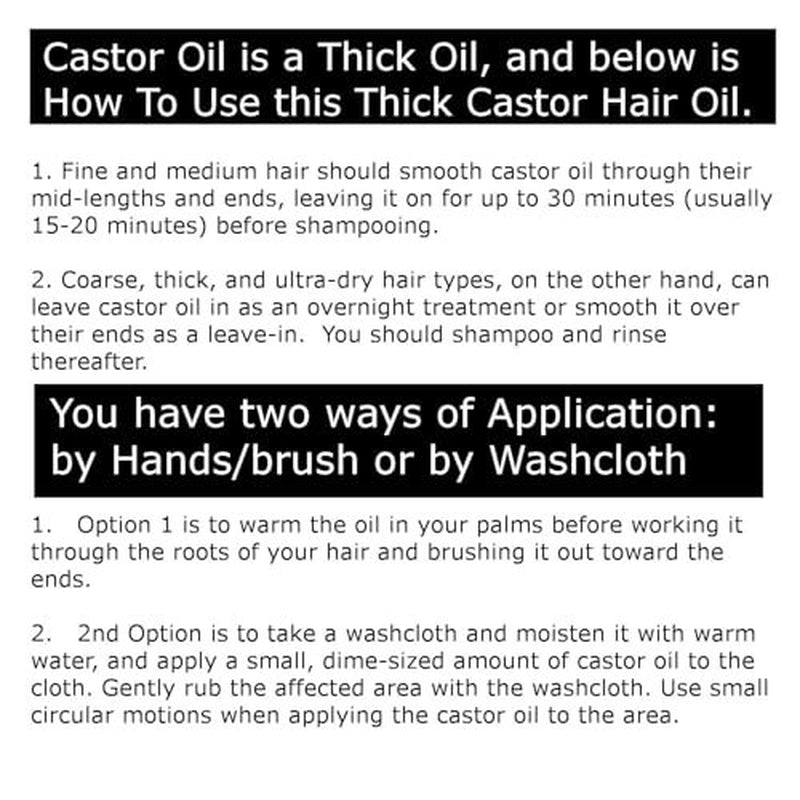 Coldpressed Organic Castor Oil in Glass Bottle 16 Fl Oz 100% Pure and Natur