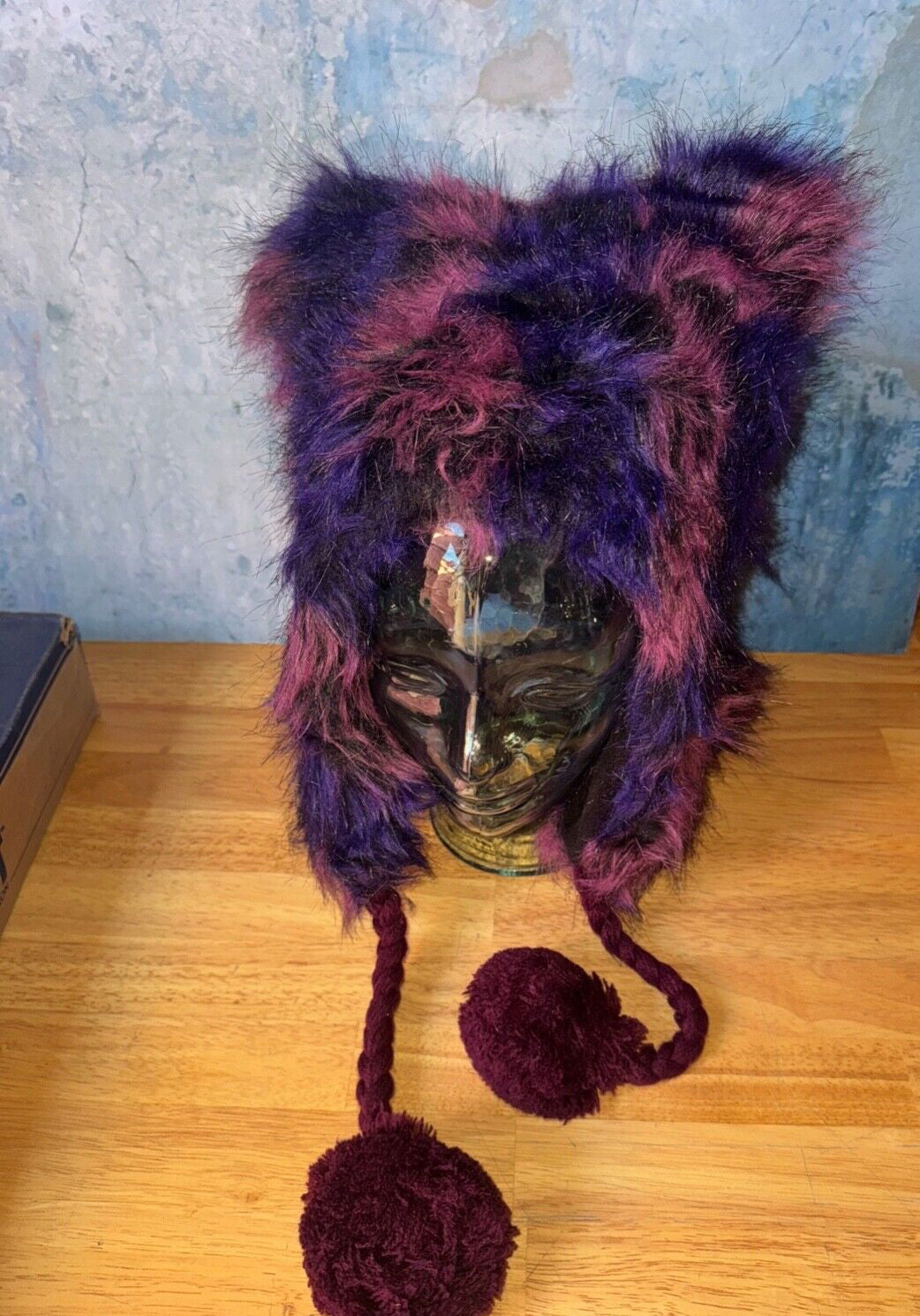 Wild Winter CAT Fur Hat with Ear Flaps and Ears with Tail