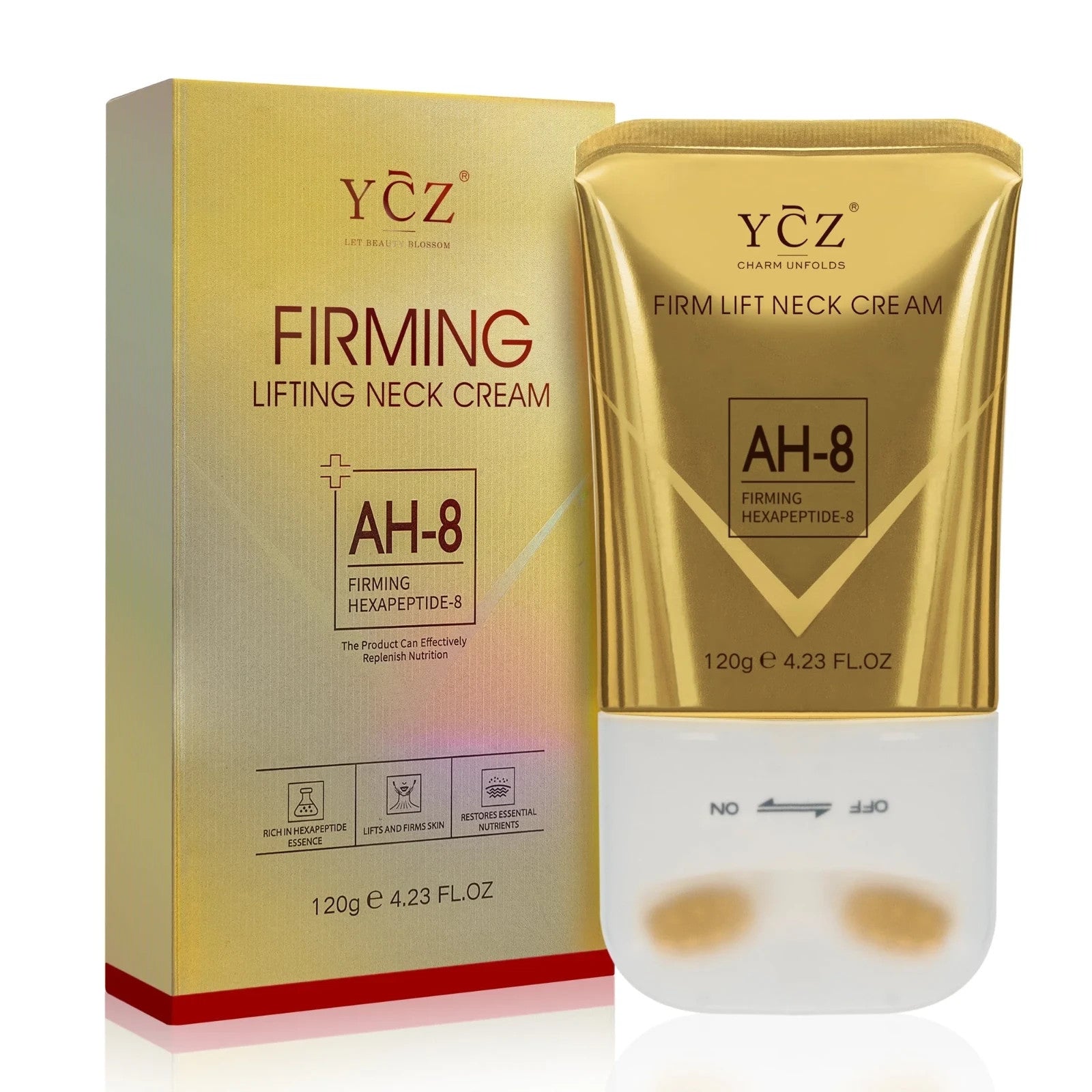 Ycz AH-8 Firming Neck Cream Skin Care Hexapeptide Moisturizes Anti-Aging 4.2Oz