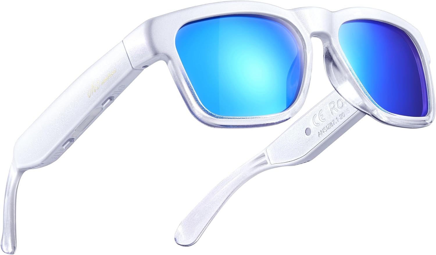 Oho Smart Glasses,Polarized Sunglasses with Bluetooth Speaker,Athletic/Outdoor UV Protection and Voice Control,Unisex(Grey Lens)