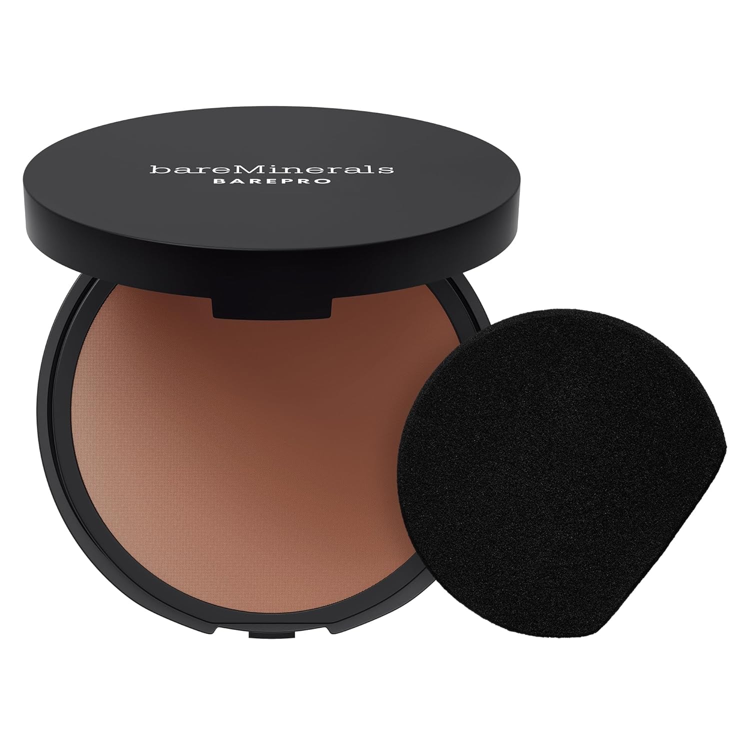 Barepro Skin-Perfecting Powder Foundation, Matte Pressed Powder Foundation Full Coverage with Plant-Based Squalene, Talc-Fee Pressed Powder Compact, Oil Control, Vegan