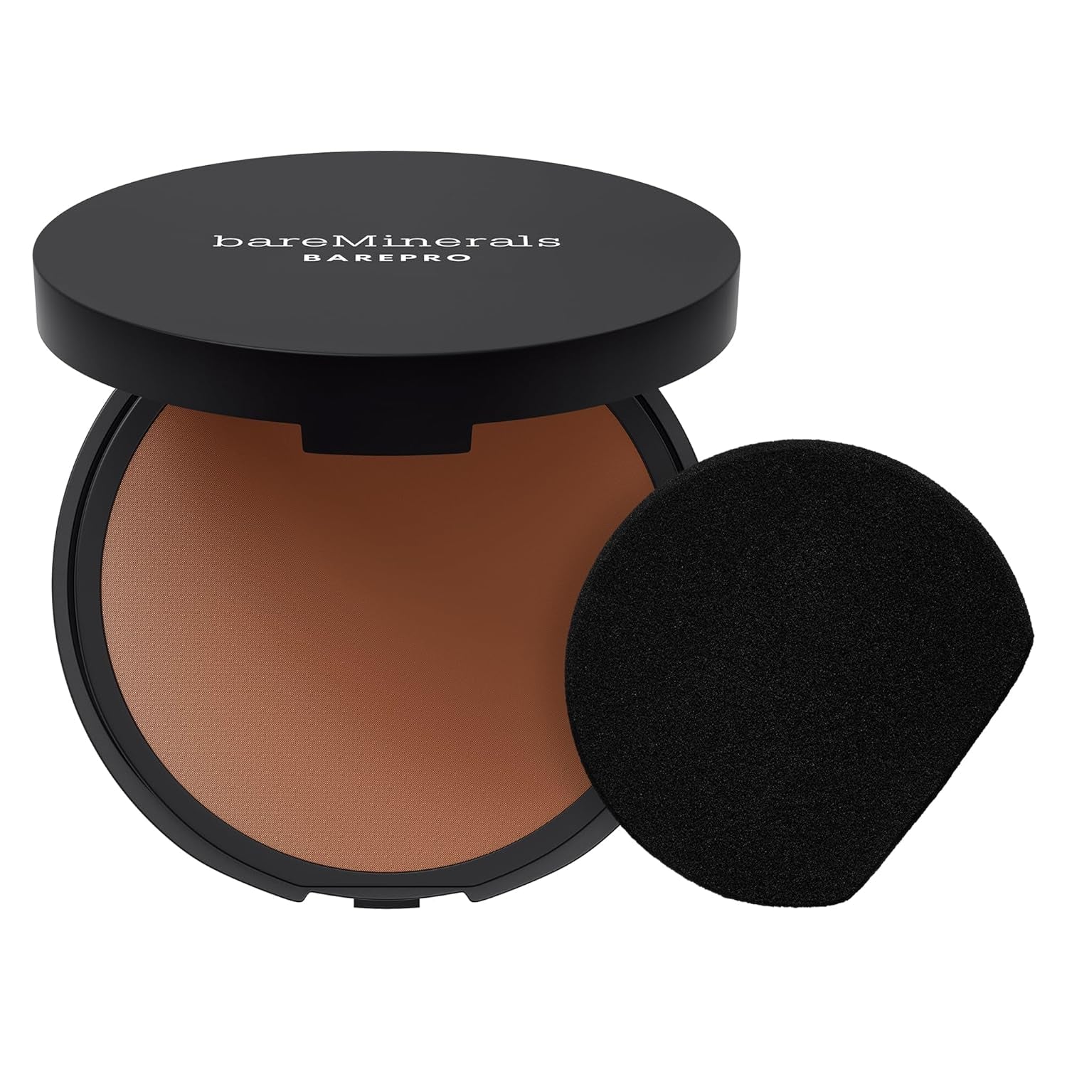 Barepro Skin-Perfecting Powder Foundation, Matte Pressed Powder Foundation Full Coverage with Plant-Based Squalene, Talc-Fee Pressed Powder Compact, Oil Control, Vegan