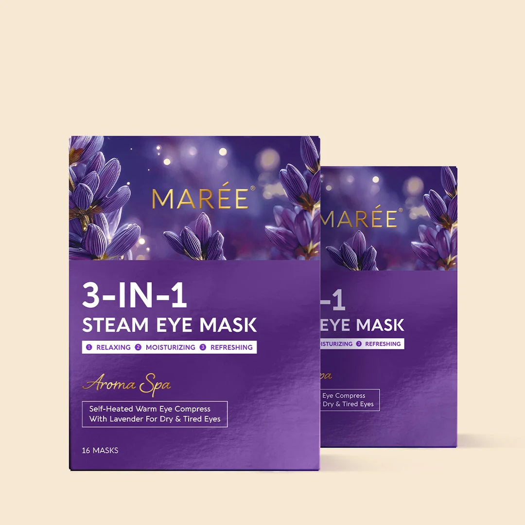 Marée® Steam Eye Mask | Self-Heating Lavender Eye Mask for Relaxation & Tired Eyes