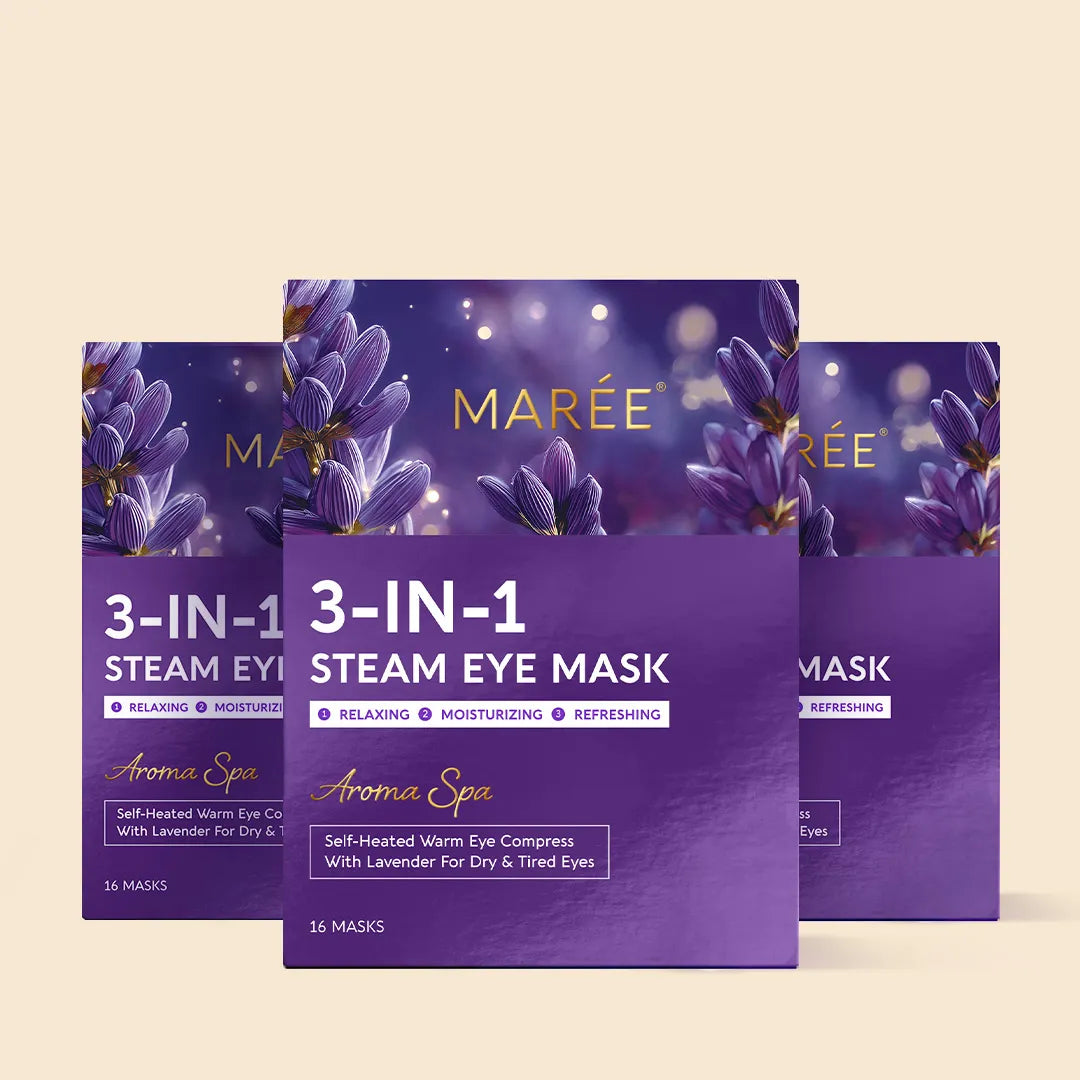 Marée® Steam Eye Mask | Self-Heating Lavender Eye Mask for Relaxation & Tired Eyes